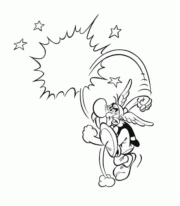 coloriage asterix paf